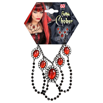 Halloweenowy naszyjnik z kamieniami