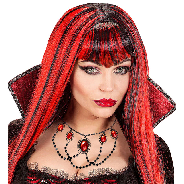 Halloweenowy naszyjnik z kamieniami