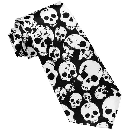 Halloweenowe krawaty czaszki