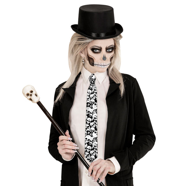 Halloweenowe krawaty czaszki
