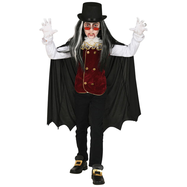 Kostium na Halloween dla dziecka Wampir 4-częściowy