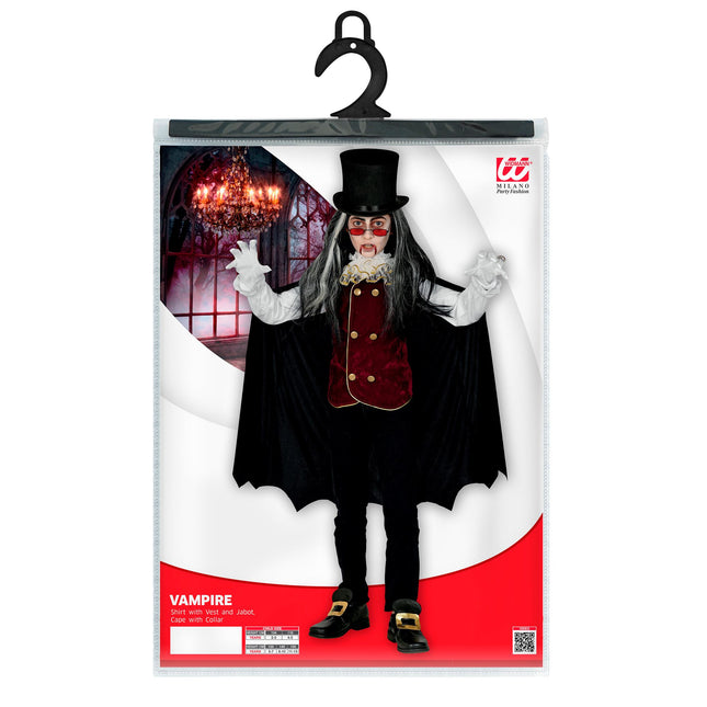 Kostium na Halloween dla dziecka Wampir 4-częściowy