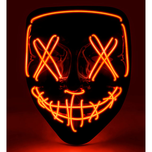 Maska na Halloween czerwona ze światłem