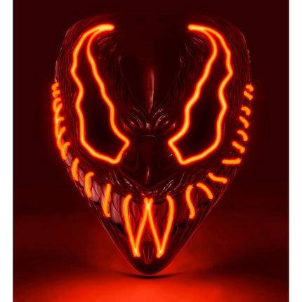 Maska na Halloween Czerwony potwór ze światłem