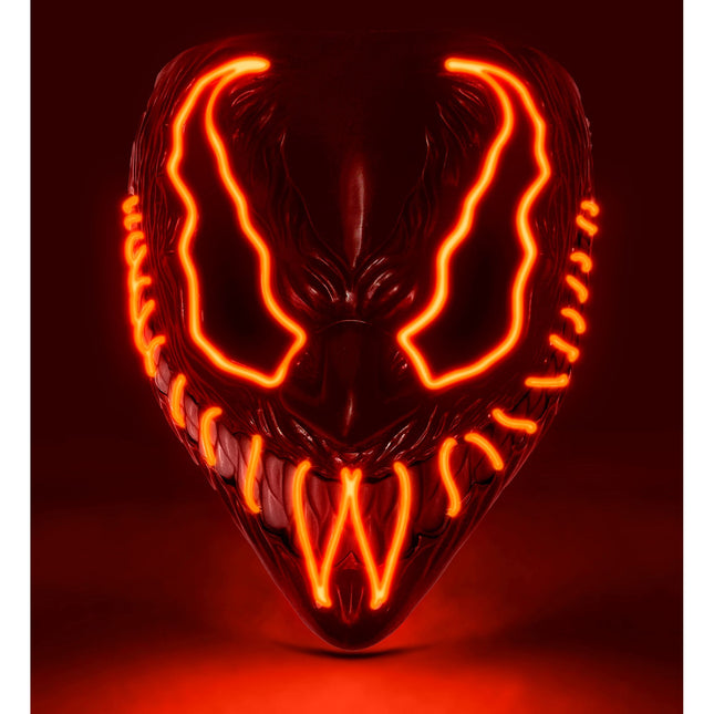 Maska na Halloween Czerwony potwór ze światłem