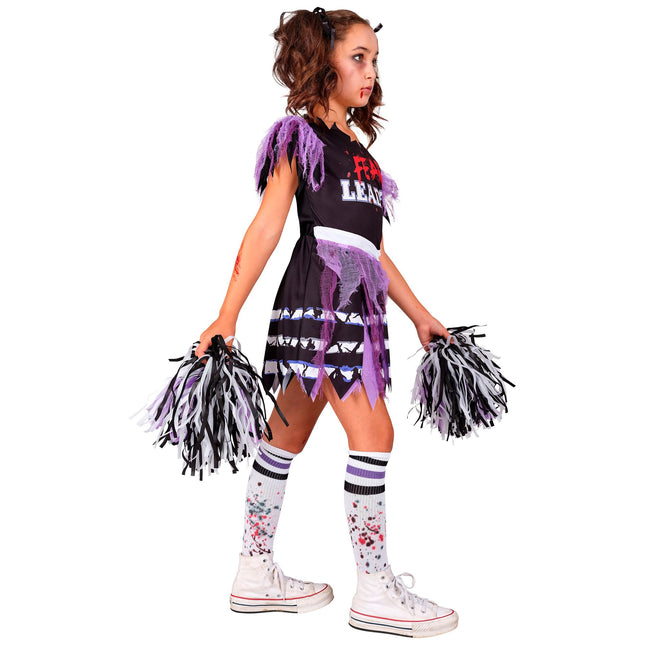 Strój na Halloween Dziewczyna Zombie Cheerleaderka 5 szt