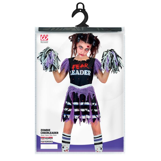 Strój na Halloween Dziewczyna Zombie Cheerleaderka 5 szt