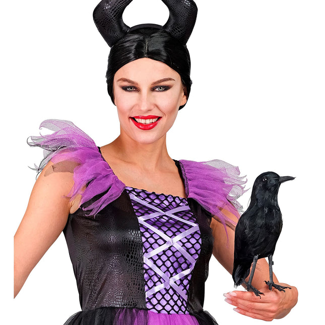 Halloweenowa sztuczna wrona
