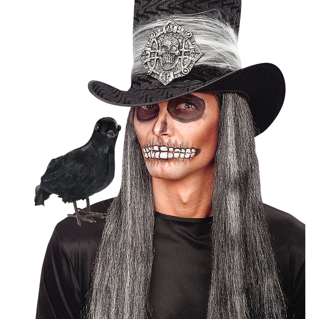 Halloweenowa sztuczna wrona