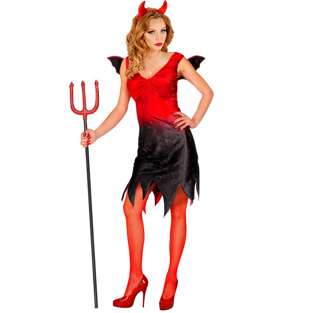 Sukienka na Halloween Czerwony Czarny Damski Seksowny Diabeł