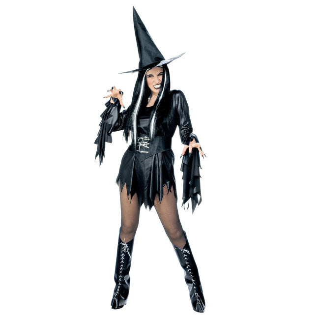 Sukienka na Halloween Czarna Damska Seksowna Czarownica
