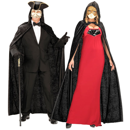 Peleryna na Halloween czarna 1,5 m
