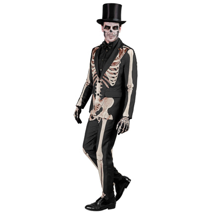 Kostium na Halloween Biały Czarny Męski Szkielet 2-częściowy