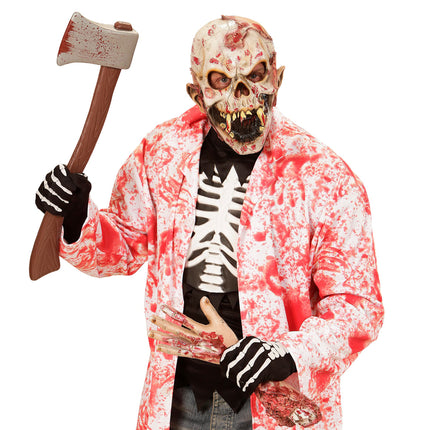 Rękawiczki na Halloween Biały Czarny Szkielet