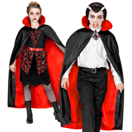 Peleryna na Halloween Czarna Czerwona Dziecko