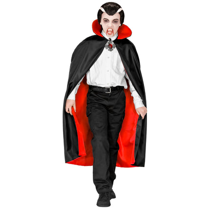 Peleryna na Halloween Czarna Czerwona Dziecko