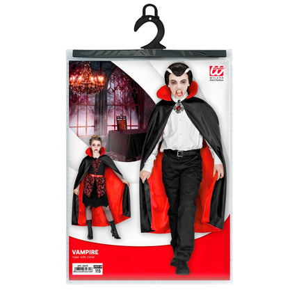 Peleryna na Halloween Czarna Czerwona Dziecko