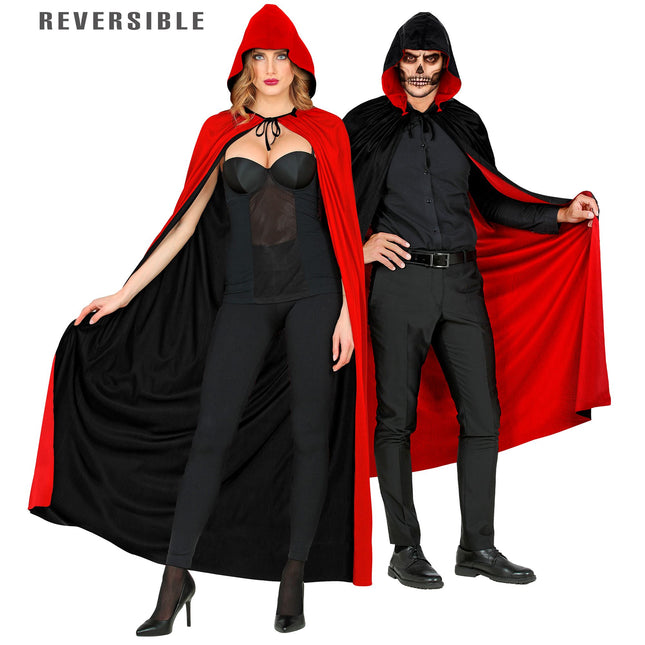 Peleryna na Halloween czarno-czerwona