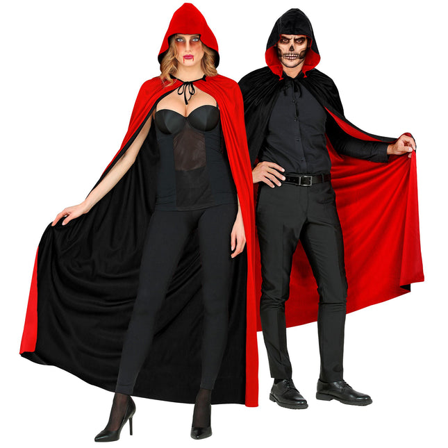 Peleryna na Halloween czarno-czerwona
