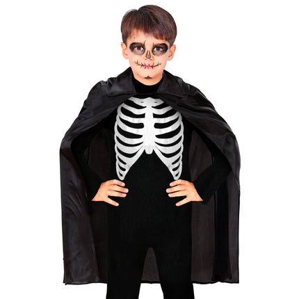Peleryna na Halloween czarna dziecięca 90cm