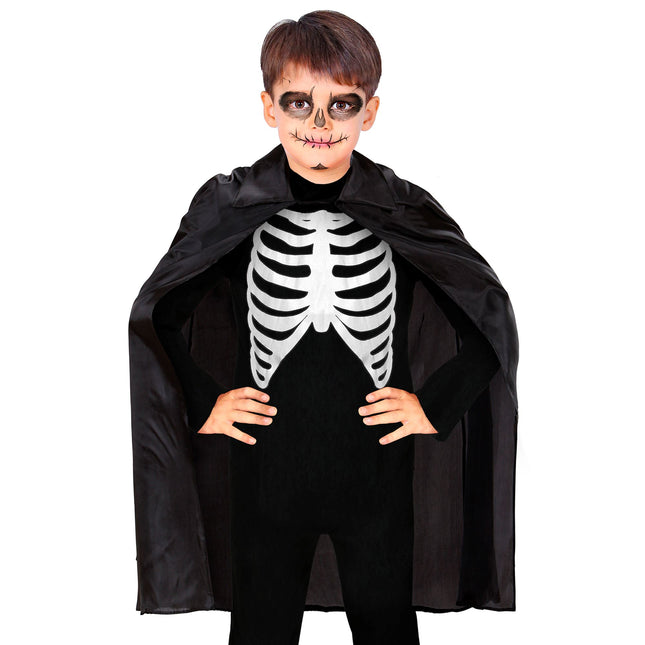 Peleryna na Halloween czarna dziecięca 90cm