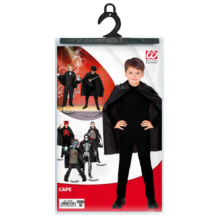 Peleryna na Halloween czarna dziecięca 90cm