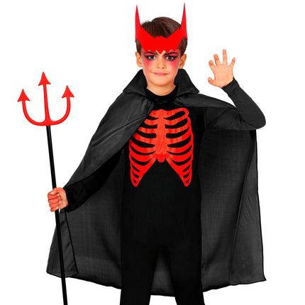 Peleryna na Halloween czarna dziecięca 90cm