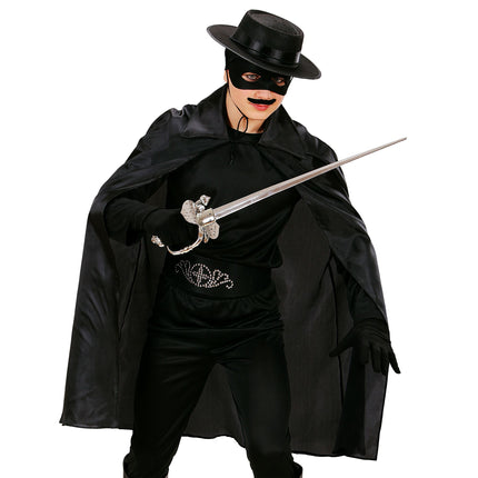 Peleryna na Halloween czarna dziecięca 90cm
