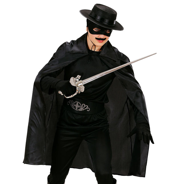 Peleryna na Halloween czarna dziecięca 90cm