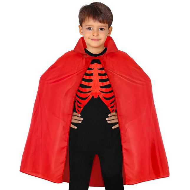 Peleryna na Halloween czerwona dziecko 90cm