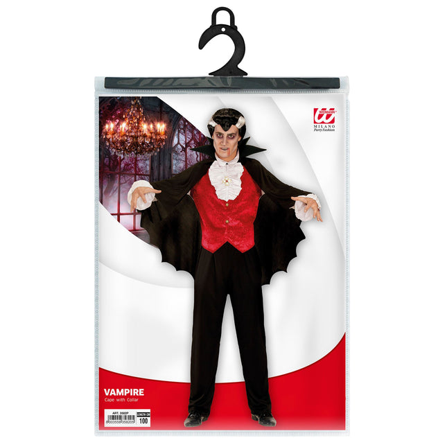Peleryna na Halloween z czarnym kołnierzem