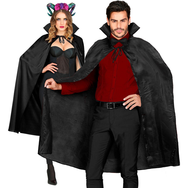 Peleryna na Halloween czarna 1,15 m