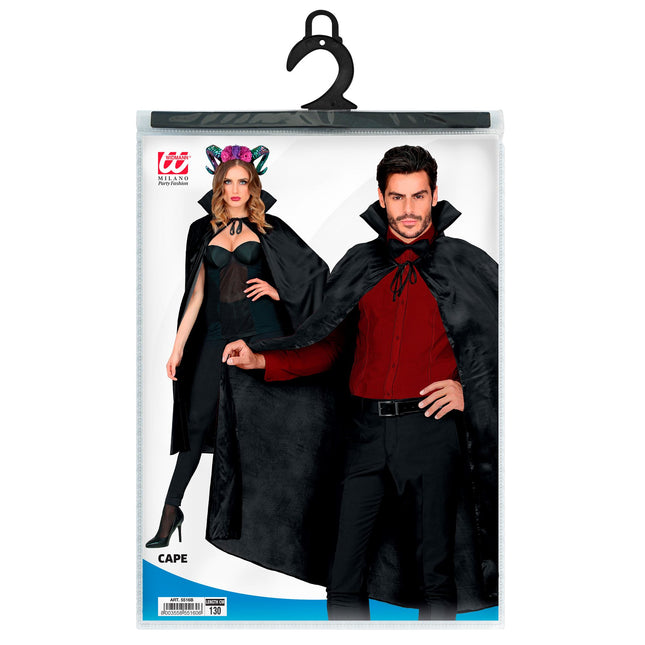 Peleryna na Halloween czarna 1,15 m
