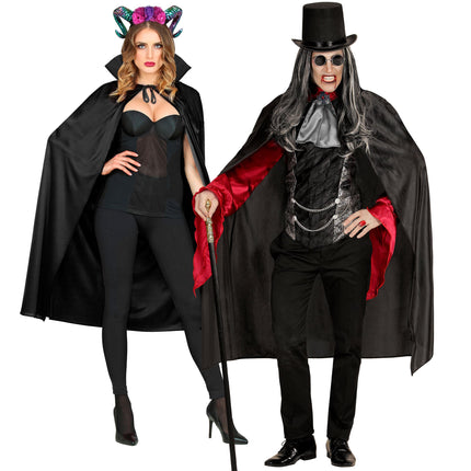 Peleryna na Halloween czarna 1,15 m