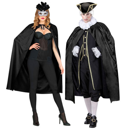 Peleryna na Halloween czarna 1,15 m