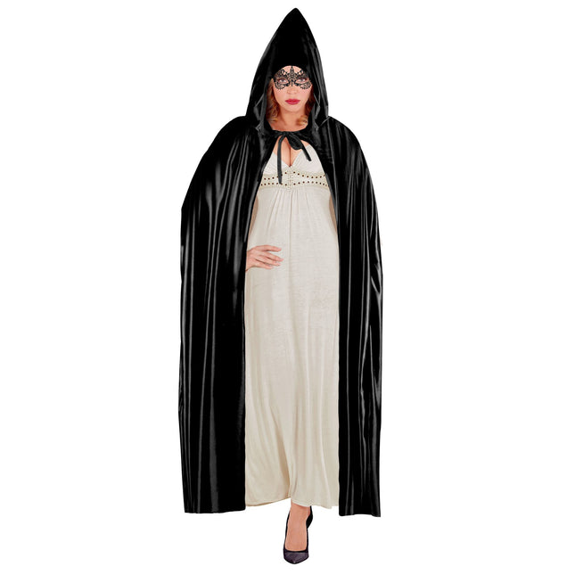 Peleryna na Halloween czarna 1,42 m