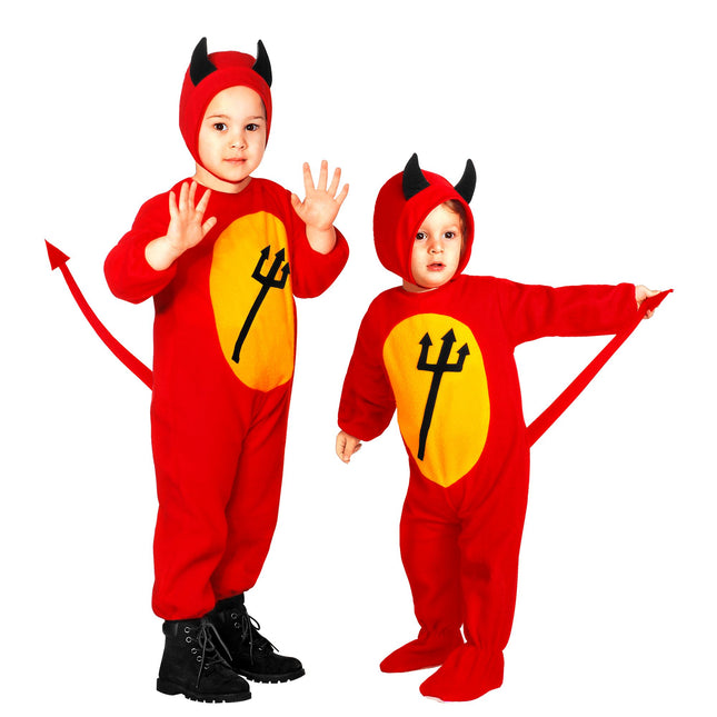 Kostium na Halloween Czerwony Diabełek 2-częściowy