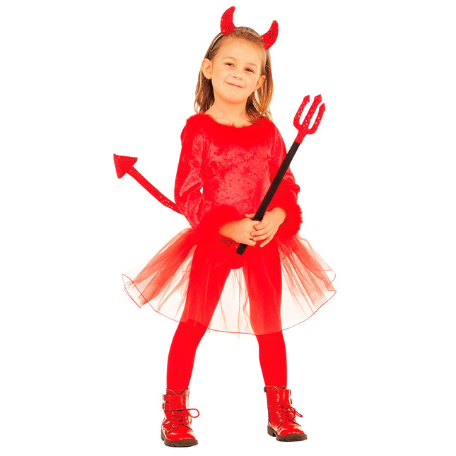 Sukienka na Halloween Czerwony Diabeł Dziecięcy
