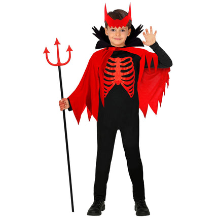 Kostium na Halloween Czarny Czerwony Chłopiec Diabeł