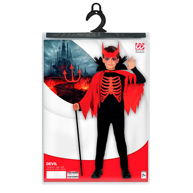 Kostium na Halloween Czarny Czerwony Chłopiec Diabeł