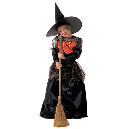 Sukienka na Halloween Czarna Dziewczyna Czarownica 2-częściowa