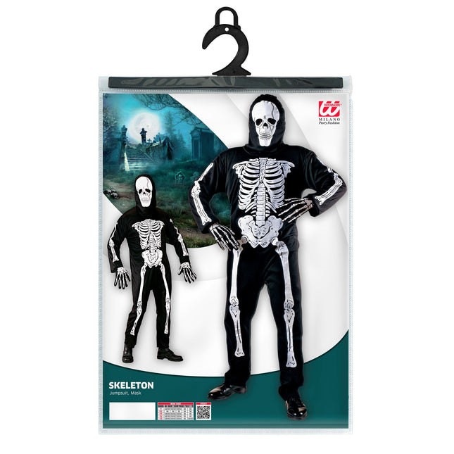 Kostium na Halloween Czarny Biały Szkielet