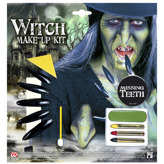 Zestaw do makijażu na Halloween Witch 4 szt
