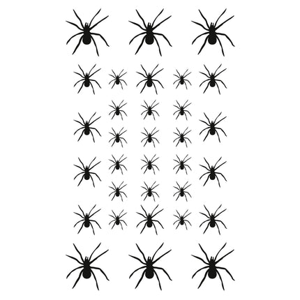 Halloweenowe fałszywe tatuaże pająki 32szt