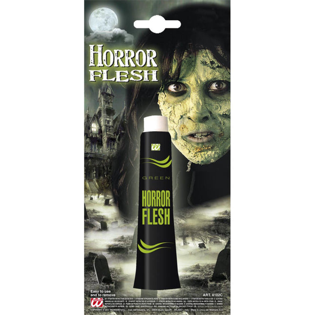 Zielona farba do twarzy na Halloween