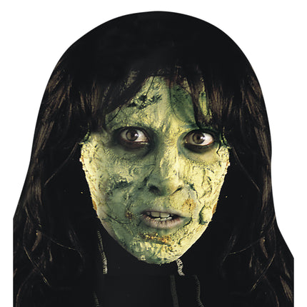 Zielona farba do twarzy na Halloween