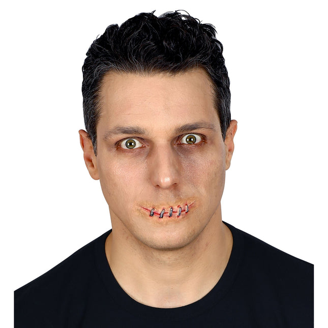 Halloweenowa sztuczna rana na ustach