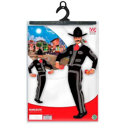Czerwono-czarny kostium męski Mariachi