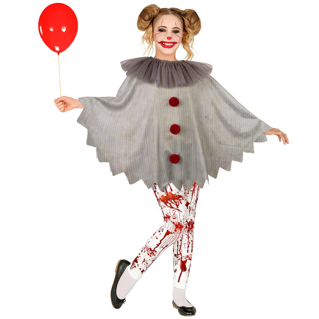 Dziecięce ponczo klauna na Halloween