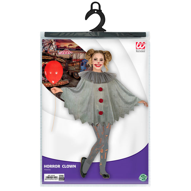 Dziecięce ponczo klauna na Halloween